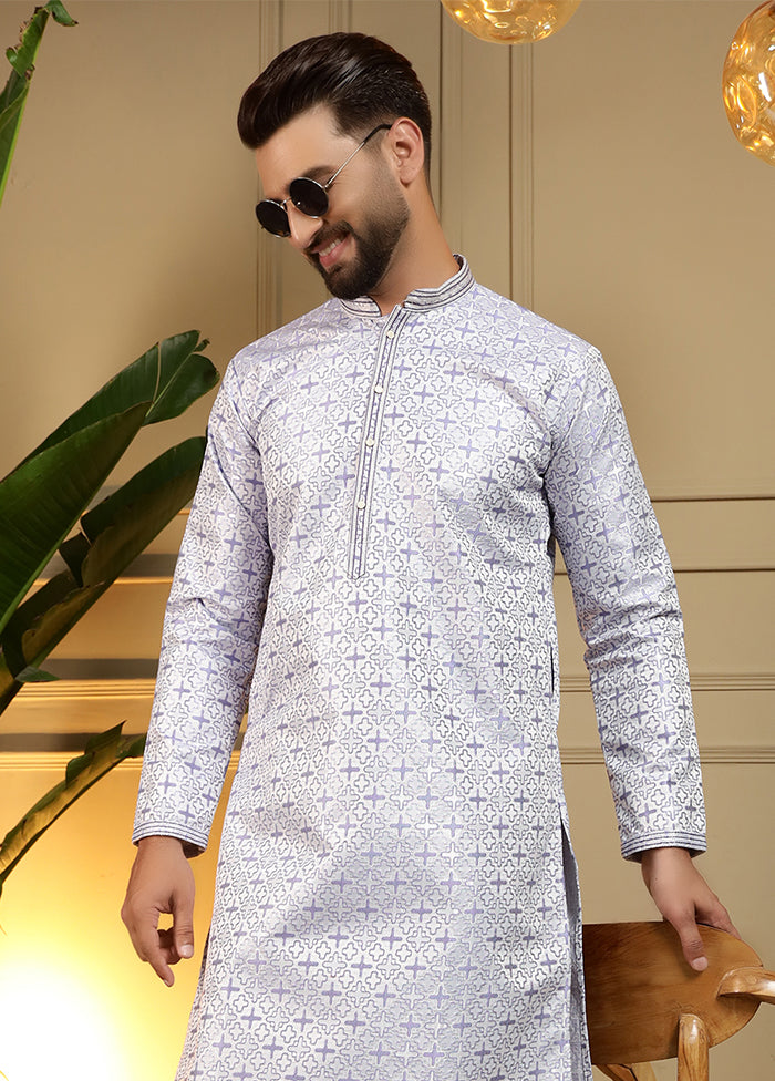 Grey Silk Kurta & Pajama Set