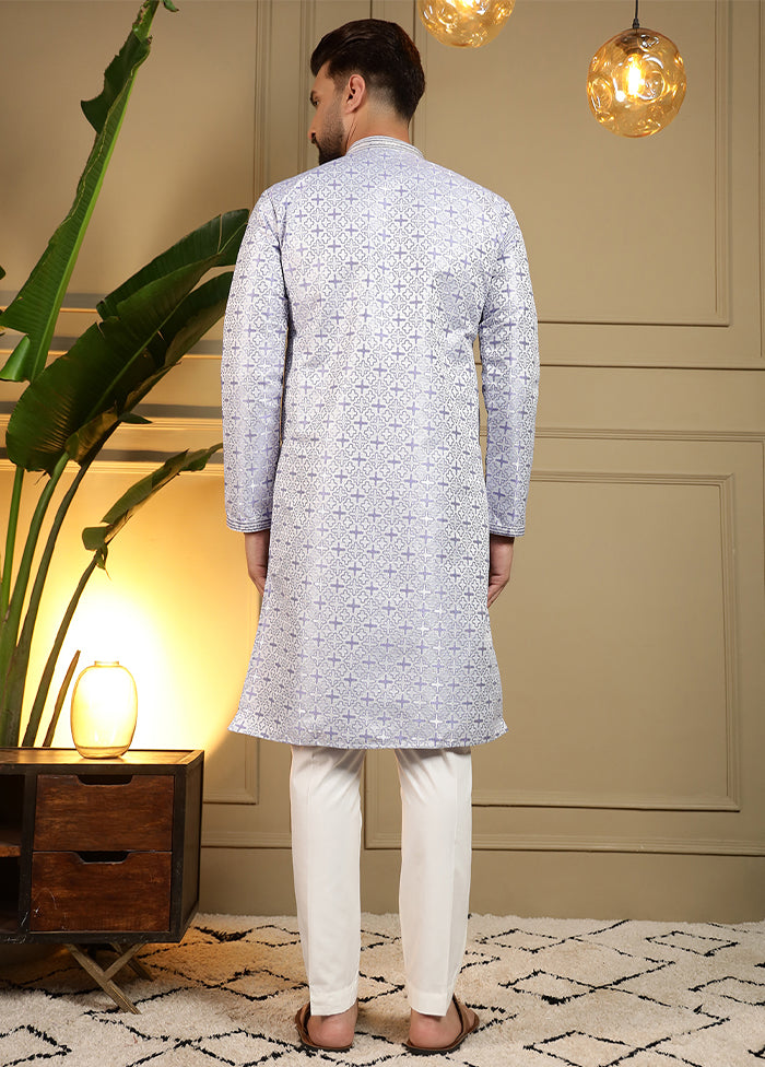 Grey Silk Kurta & Pajama Set