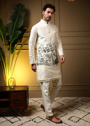 Green Silk Kurta & Pajama Set
