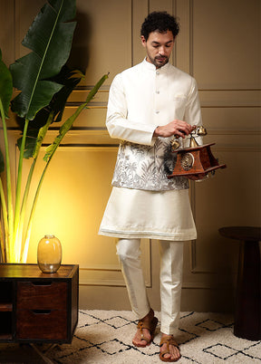Grey Silk Kurta & Pajama Set