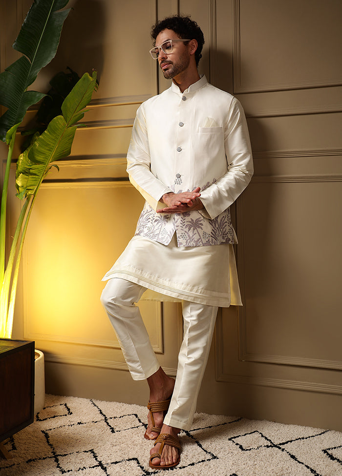 Purple Silk Kurta & Pajama Set
