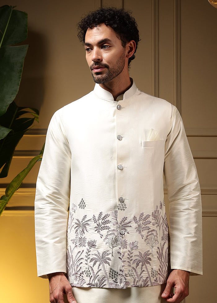 Purple Silk Kurta & Pajama Set