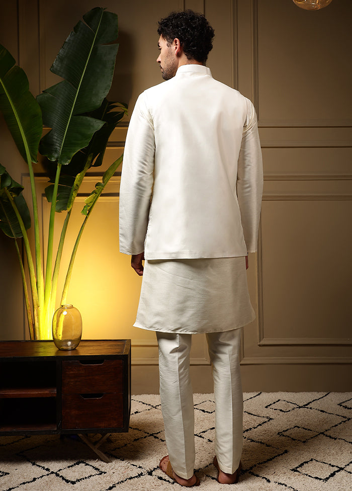 Purple Silk Kurta & Pajama Set