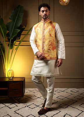 Yellow Silk Kurta & Pajama Set