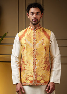Yellow Silk Kurta & Pajama Set