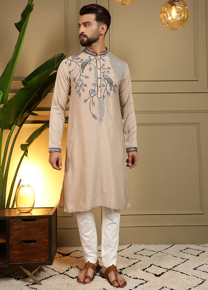 Brown Silk Kurta & Pajama Set