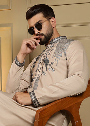 Brown Silk Kurta & Pajama Set