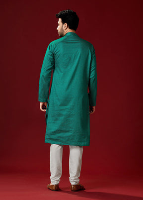 2 Pc Rama Cotton Kurta And Pajama Set - Indian Silk House Agencies