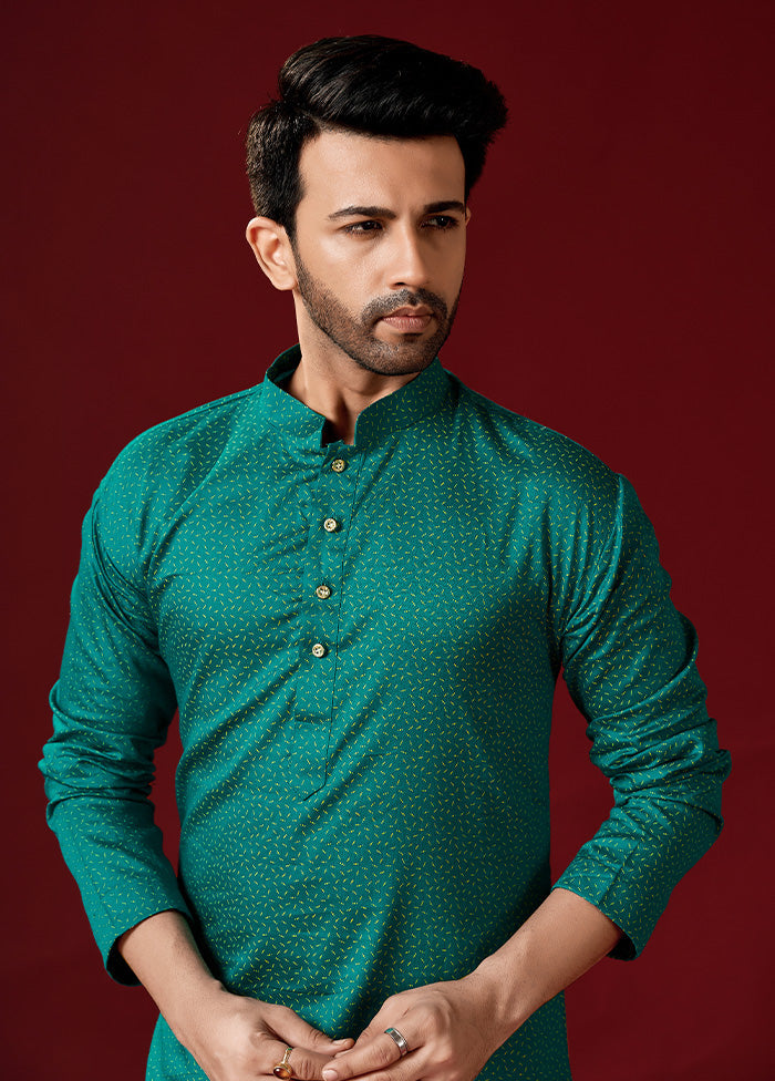 2 Pc Rama Cotton Kurta And Pajama Set - Indian Silk House Agencies