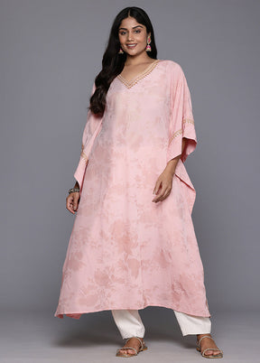 Pink Readymade Silk Kurti