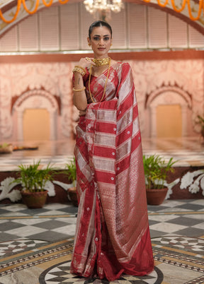 Multicolor Dupion Silk Saree With Blouse Piece