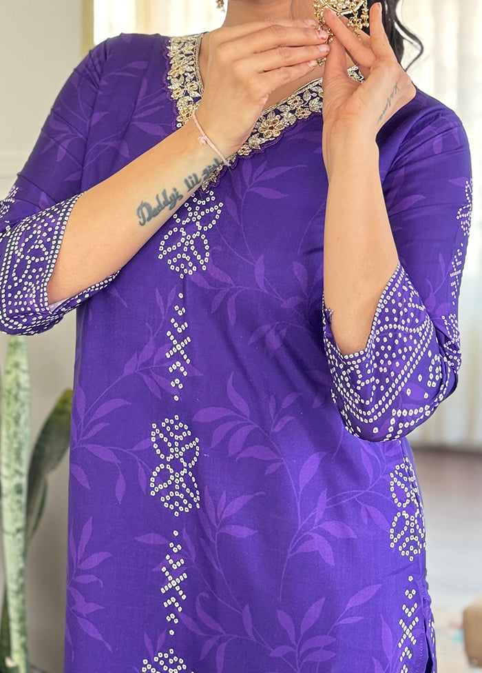 3 Pc Blue Silk Suit Set