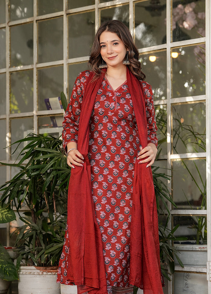 3 Pc Black Cotton Suit Set