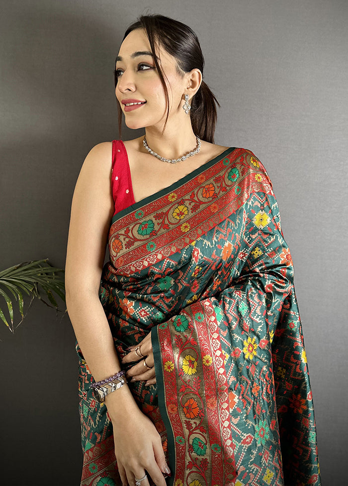 Black Spun Silk Saree With Blouse Piece