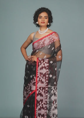 Black Organza Saree With Blouse Piece