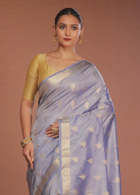 Green Tissue Silk Saree With Blouse Piece